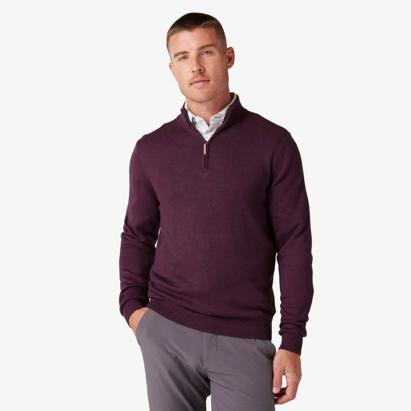 Cassady Quarter Zip - Plum Heather, featured product shot
