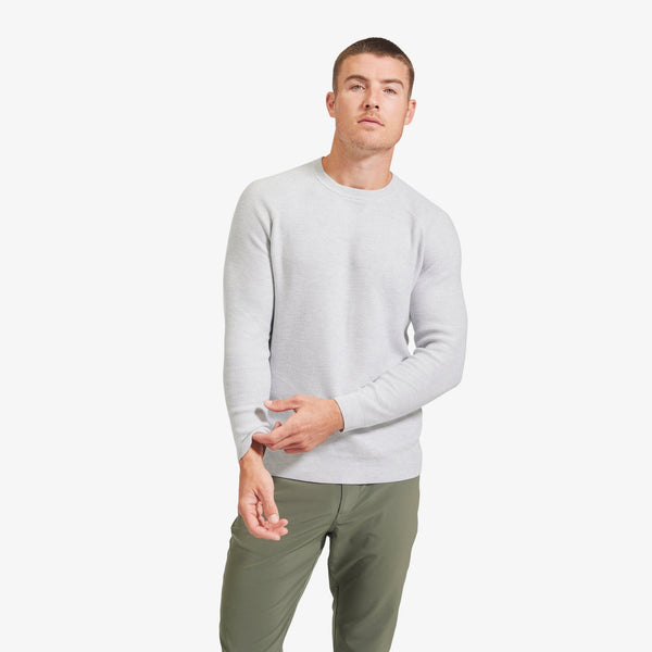 Cassady Crewneck Sweater - Light Gray Solid, featured product shot