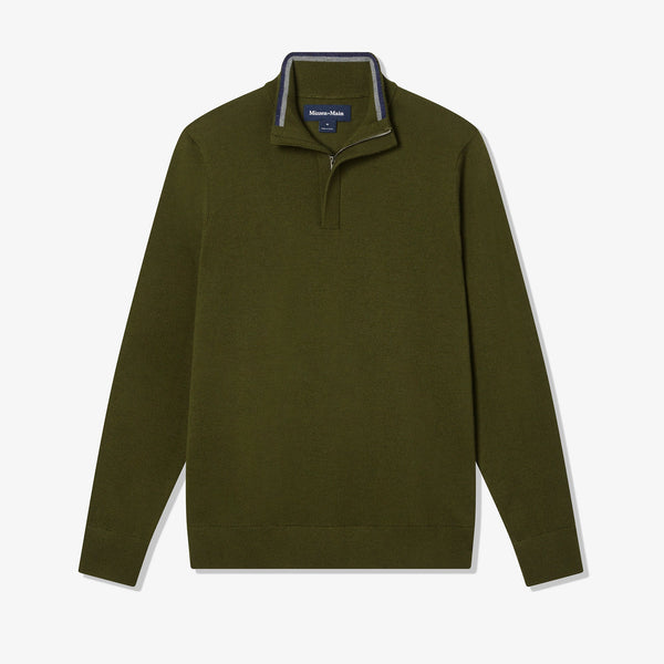 Preston Quarter Zip - Sage Solid, featured product shot