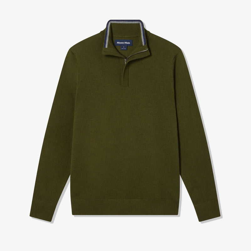Preston Quarter Zip - Sage Solid, featured product shot