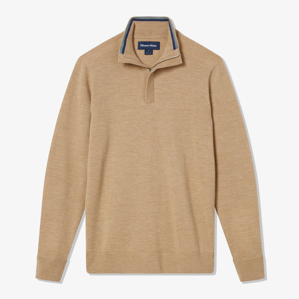 Preston Quarter Zip - Sand Heather, featured product shot