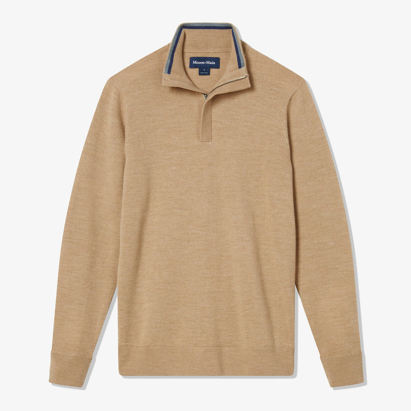 Preston Quarter Zip - Sand Heather, featured product shot