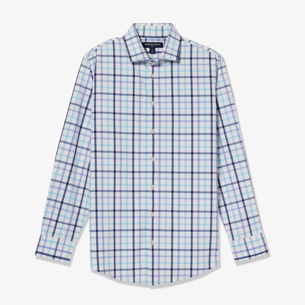 Leeward Dress Shirt - Lavender Blue Plaid, lifestyle/model photo