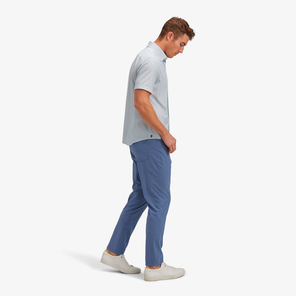 Leeward Short Sleeve - Light Blue Diamond&nbsp;Print, lifestyle/model photo