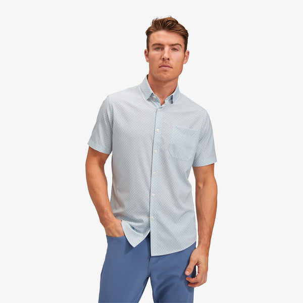 Leeward Short Sleeve - Light Blue Diamond&nbsp;Print, featured product shot