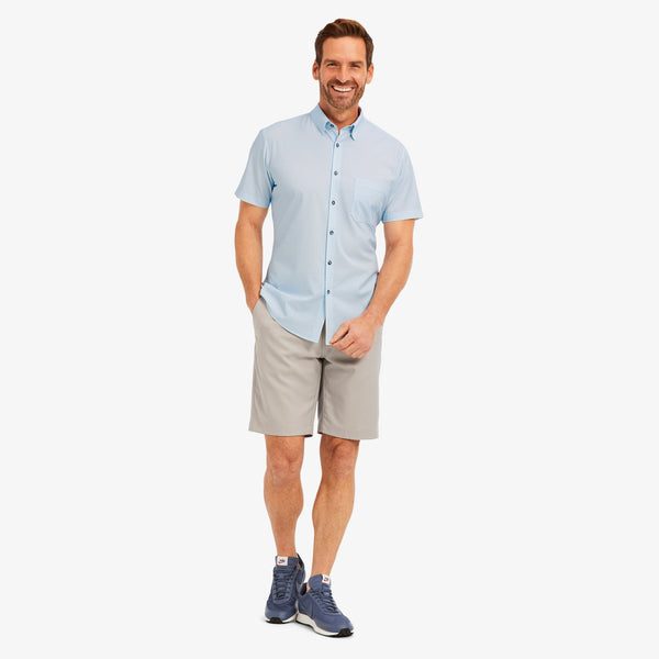 Leeward Short Sleeve - Light Blue Geo&nbsp;Print, lifestyle/model photo