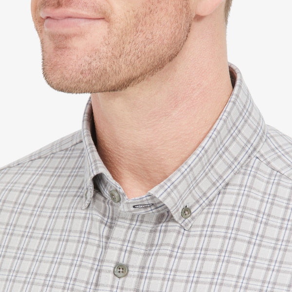 City Flannel - Gray Multi Plaid, lifestyle/model photo
