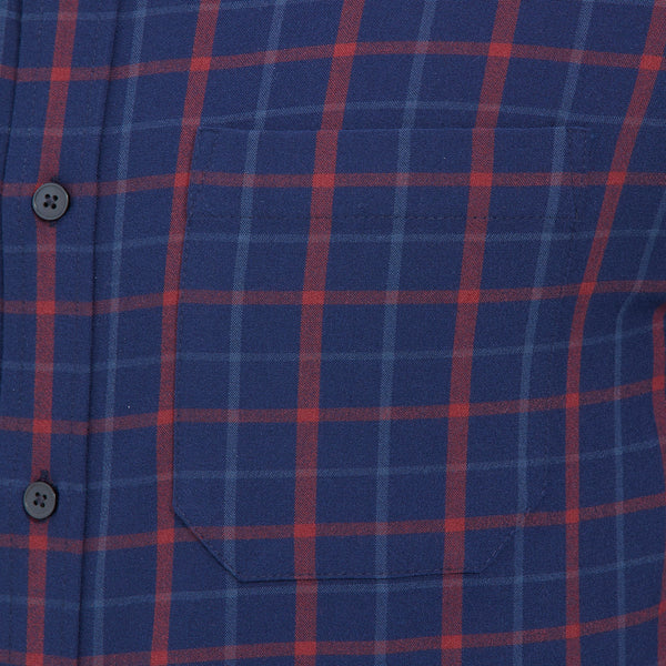 City Flannel - Navy Red Multi Large&nbsp;Plaid, lifestyle/model photo