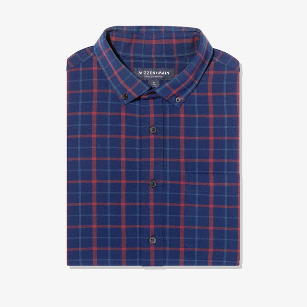 City Flannel - Navy Red Multi Large&nbsp;Plaid, lifestyle/model photo