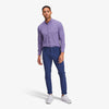 Leeward Dress Shirt - Navy Purple Gingham, lifestyle/model photo