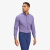 Leeward Dress Shirt - Navy Purple Gingham, featured product shot