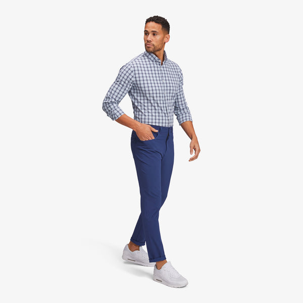 Leeward Dress Shirt - Blue Pink Multi&nbsp;Plaid, lifestyle/model photo