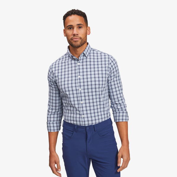 Leeward Dress Shirt - Blue Pink Multi&nbsp;Plaid, featured product shot