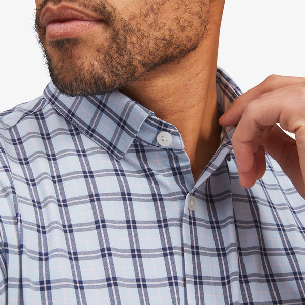 Leeward Dress Shirt - Blue Pink Multi&nbsp;Plaid, lifestyle/model photo