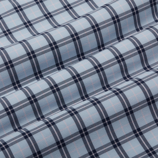 Leeward Dress Shirt - Blue Pink Multi&nbsp;Plaid, fabric swatch closeup