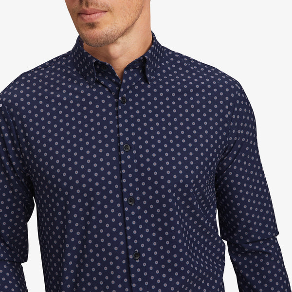 Leeward Dress Shirt - Navy Pink Floral&nbsp;Print, lifestyle/model photo