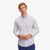 Leeward No Tuck Dress Shirt - Navy Gray Geo Box Print, featured product shot