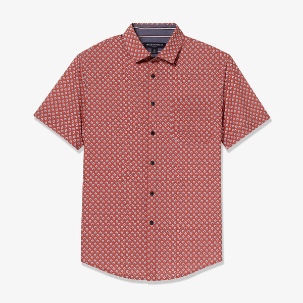Leeward Short Sleeve - Faded Red Foulard&nbsp;Print, lifestyle/model photo