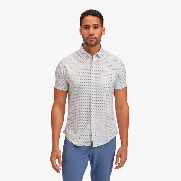 Leeward Short Sleeve - Green Navy Geo Box&nbsp;Print, featured product shot