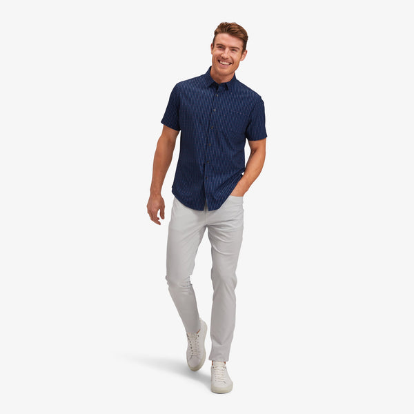 Leeward Short Sleeve - Navy Peach Arrow&nbsp;Print, lifestyle/model photo