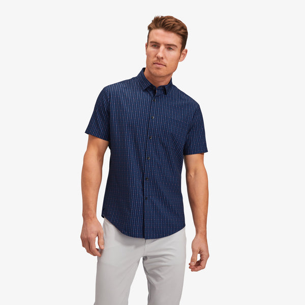 Leeward Short Sleeve - Navy Peach Arrow&nbsp;Print, featured product shot