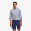 Leeward Dress Shirt - Green Navy Multi Plaid, lifestyle/model photo