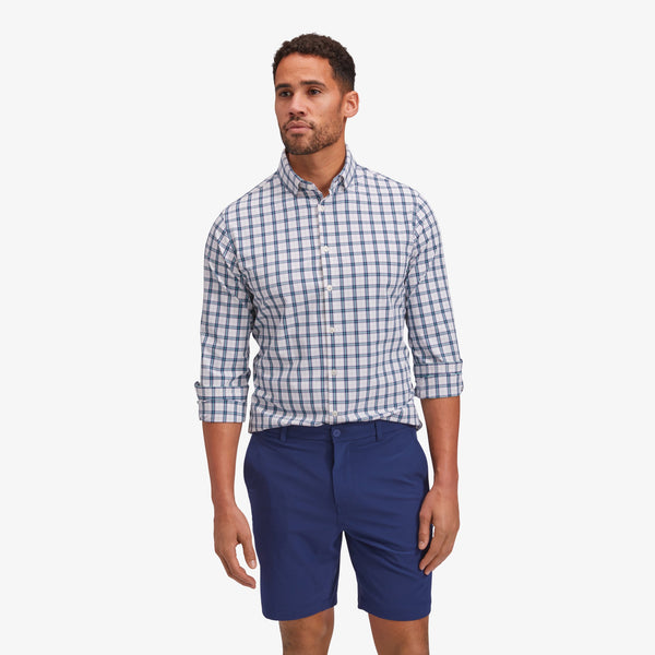 Leeward Dress Shirt - Green Navy Multi&nbsp;Plaid, lifestyle/model photo