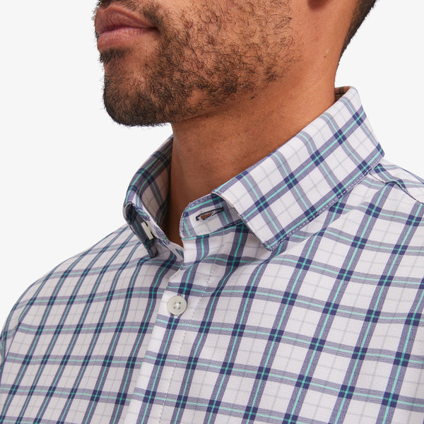 Leeward Dress Shirt - Green Navy Multi&nbsp;Plaid, lifestyle/model photo