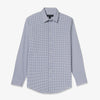 Monaco Dress Shirt - Blue Red Geo Print, lifestyle/model photo
