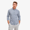 Leeward No Tuck Dress Shirt - Cobalt Blue and Pink Check, featured product shot