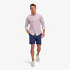 Leeward No Tuck Dress Shirt - Pink Floral Print, lifestyle/model photo