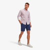 Leeward No Tuck Dress Shirt - Pink Floral Print, lifestyle/model photo