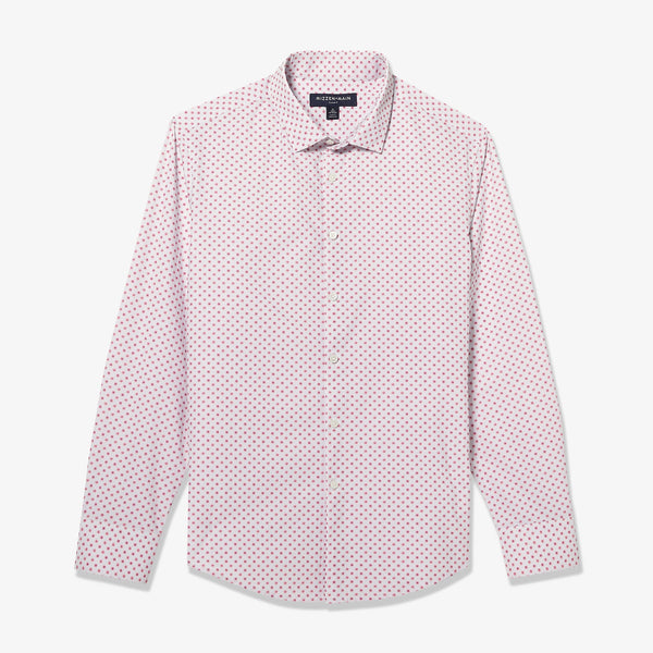 Leeward No Tuck Dress Shirt - Pink Floral Print, lifestyle/model photo