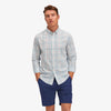 Leeward No Tuck Dress Shirt - Teal Multi Plaid, featured product shot