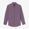 Leeward Dress Shirt - Red Navy Multi Check, lifestyle/model photo