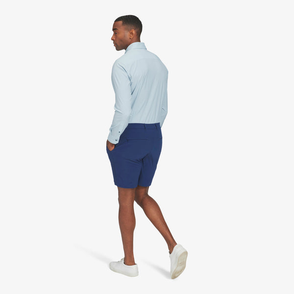 Leeward Dress Shirt - Blue Cross Print, lifestyle/model photo