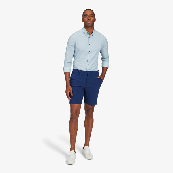 Leeward Dress Shirt - Blue Cross Print, lifestyle/model photo