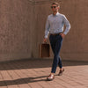 Leeward Dress Shirt - Blue Cross Print, lifestyle/model photo