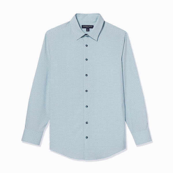 Leeward Dress Shirt - Blue Cross Print, lifestyle/model photo