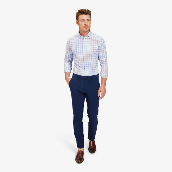 Leeward Dress Shirt - Pink Blue Multi&nbsp;Plaid, lifestyle/model photo