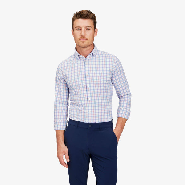 Leeward Dress Shirt - Pink Blue Multi&nbsp;Plaid, featured product shot