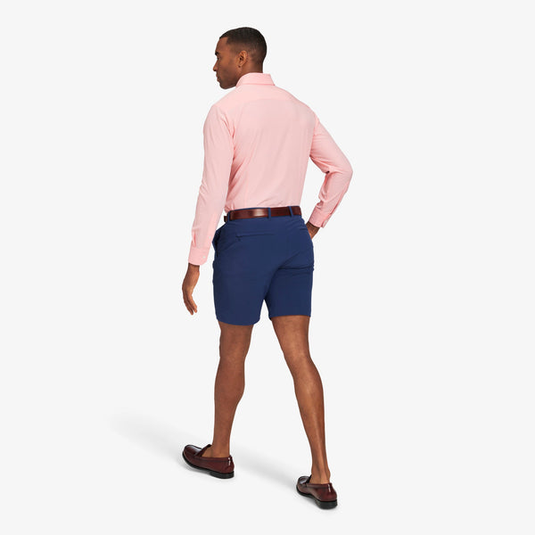 Leeward Dress Shirt - Pink Heather, lifestyle/model photo
