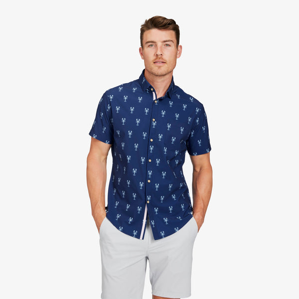 Leeward Short Sleeve - Navy Lobster Print, featured product shot