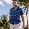 Leeward Short Sleeve - Navy Lobster Print, lifestyle/model photo