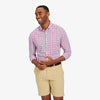 Monaco Dress Shirt - Pink Blue Multi Plaid, lifestyle/model photo