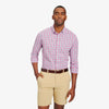 Monaco Dress Shirt - Pink Blue Multi Plaid, lifestyle/model photo