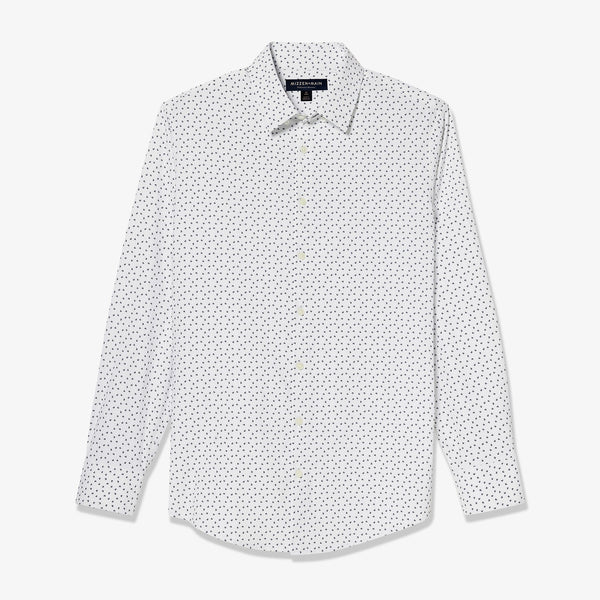 Monaco Dress Shirt - White Mini Floral&nbsp;Print, lifestyle/model photo