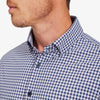 Monaco Dress Shirt - Pink Navy Gingham, fabric swatch closeup