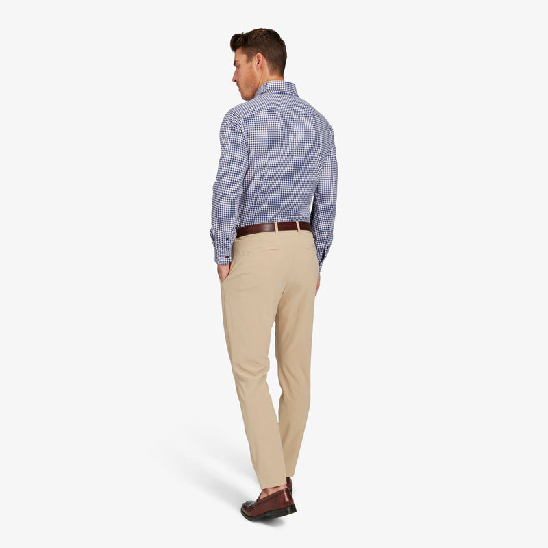 Monaco Dress Shirt - Pink Navy Gingham, lifestyle/model
