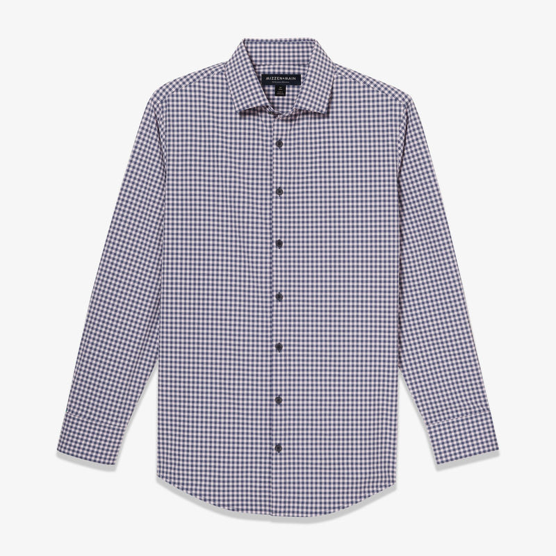 Monaco Dress Shirt - Pink Navy Gingham, lifestyle/model